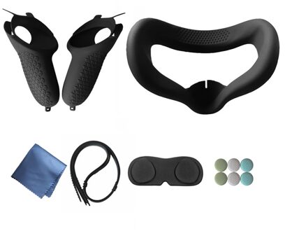 2 In1 Vr Accessoires Voor Oculus Quest 2 Opbergdoos Voor Quest 2 Beschermhoes Strap Grip Voor Quest 2 vr Touch Controller zwart