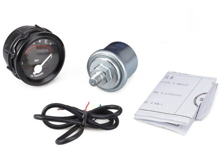 2 Inch 12V Universele Auto Oliedrukmeter 0-7 Bar Olie Druk Gauge Meter