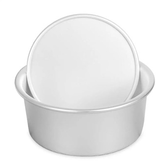 2 Inch Aluminium Round Cake Baking Pan Mold Non-stick Removable Bottom Bread Pudding Pastry Mold Bakeware Household