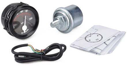 2 Inch Auto Digitale Led Oliedrukmeter Meter 0-100PSI Universele Kit Met Sensor Auto Accessoires