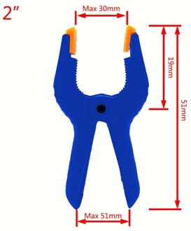 2 Inch Lente Klemmen Houtbewerking Gereedschap Plastic Nylon Grip Krampen Jaw Opening