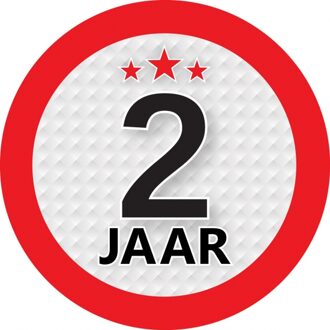 2 jaar leeftijd sticker rond 9 cm verjaardag versiering Multi