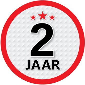 2 jaar leeftijd sticker - rond - Dia 15 cm - 2 jaar verjaardag - jubileum - leeftijd versiering