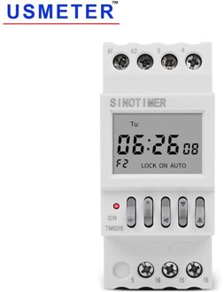 2 kanalen Aparte Uitgang 7 Dagen Programmeerbare Tijd Klok Schakelaar 1 Tweede Interval Timer Klok 8 OFF 8 OP DIN Rail