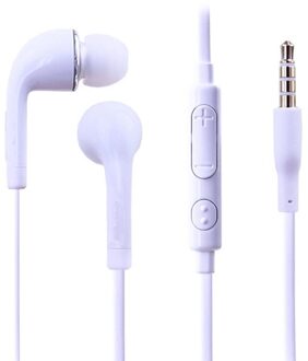 2 Kleuren Android Telefoon Oortelefoons Bedrade Oortelefoon Bass In-Ear Voor Samsung S4 Headset 3.5 Mm Oortelefoons wit