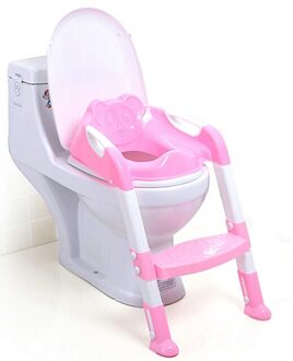 2 Kleuren Baby Potty Seat Kinderen Zindelijkheidstraining Baby Toilet Seat Verstelbare Ladder Zuigeling Wc Training Klapstoel roze