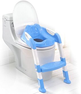 2 Kleuren Baby Zindelijkheidstraining Seat Kinderen Potje Met Verstelbare Ladder Baby Baby Toiletbril Wc Training Klapstoel blauw