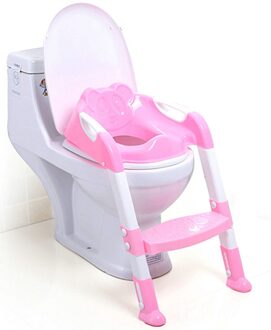 2 Kleuren Baby Zindelijkheidstraining Seat Kinderen Potje Met Verstelbare Ladder Baby Baby Toiletbril Wc Training Klapstoel roze