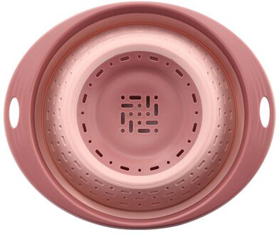 2 Kleuren Intrekbare Vouwen Afvoer Mand Vergiet Groenten Fruit Mand Roze Grijs Kommen Afvoer Water Filter Bas 02