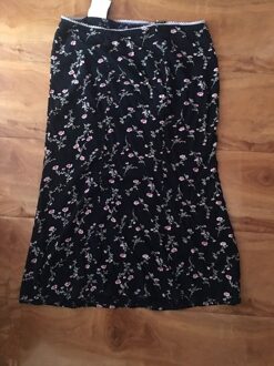 2 Kleuren Kiko Dezelfde Rok Streetwear Chic Retro Vintage Bloemen Mermaid Rok Lange Rok Saia Longa zwart / L