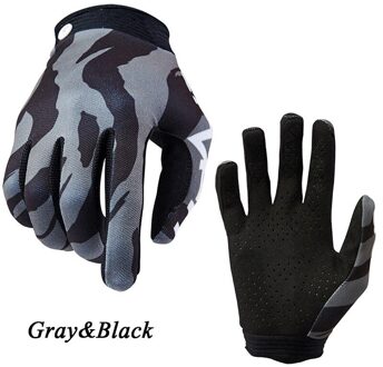 2 Kleuren Motorfiets Handschoenen Motocross Motorbike Racing Rijden Fiets Handschoenen Mtb Off Road Outdoor Sport Volledige Vinger Handschoenen zwart / L