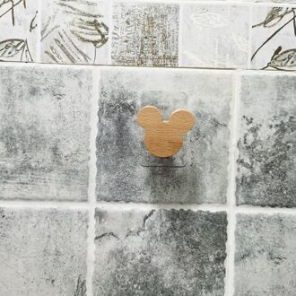 2 Kleuren Toiletpapier Handdoek Dispenser Houten Papierrol Houder Voor Badkamer Contact Papier Houder Huishouden Opbergrek accessoires mickey