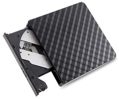2 Kleuren Usb 3.0 Plaid Shell Dvd Cd Externe Brander Reader Rw Optische Drive Computer Notebook Accessoires zwart