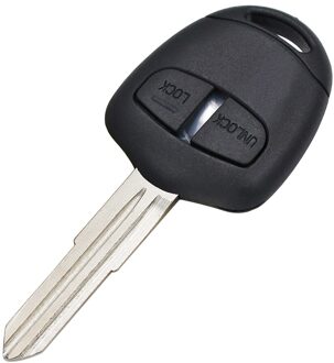 2 Knop Afstandsbediening Sleutel Shell Case Smart Auto Sleutel Behuizing Met Ongesneden Rechts Blade Voor Mitsubishi Lancer Grandis Evolution Outlander 2B links Blade