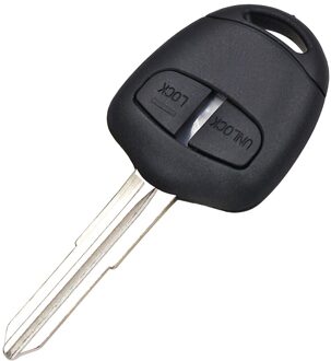 2 Knop Afstandsbediening Sleutel Shell Case Smart Auto Sleutel Behuizing Met Ongesneden Rechts Blade Voor Mitsubishi Lancer Grandis Evolution Outlander 2B rechtsaf Blade