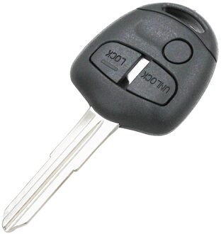 2 Knop Afstandsbediening Sleutel Shell Case Smart Auto Sleutel Behuizing Met Ongesneden Rechts Blade Voor Mitsubishi Lancer Grandis Evolution Outlander 3B rechtsaf Blade