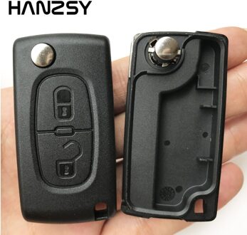 2 Knoppen Afstandsbediening Sleutel Geval Voor Peugeot 107 407 207 307 307 308 Voor Citroen C2 C5 C6 C8 Flip folding Key Shell CE0523 HU83 Blade