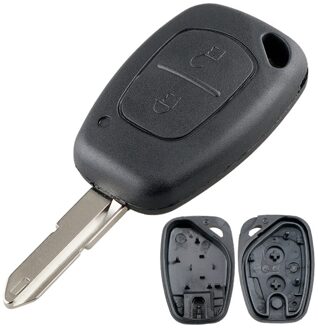 2 Knoppen Autosleutel Shell Case Vervanging Auto Afstandsbediening Sleutel Shell Met 206 Blade Fit Voor Renault Traffic Master Vivaro-Movano-Kangoo