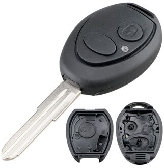 2 Knoppen Bliack Nuttig Ongesneden Blade Zwarte Auto Afstandsbediening Sleutel Shell Vervanging Autosleutel Case Fit Voor Land Rover Sport LR3 Discovery