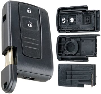 2 Knoppen Duurzaam Autosleutel Case Black Vervanging Auto Afstandsbediening Sleutel Shell Met TOY43 Blade Voor Toyota Prius Corolla verso Auto