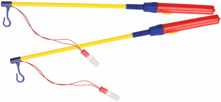 2 lampionstokjes met lichtje Multi