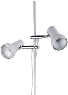 2-lamps vloerlamp EIFEL, wit wit, chroom