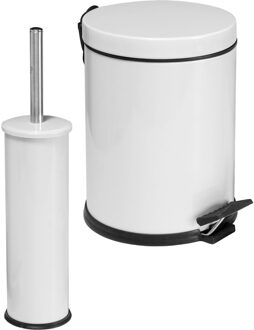 2 Li Huisvuilemmer Badkamer Set Wit