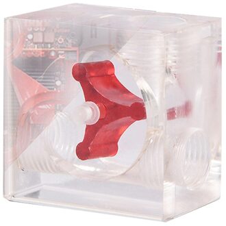 2 Manier G1/4 Draad Duurzaam 3 Waaier Acryl Indicator Voor Pc Waterkoeling Gepolijst Oppervlak Flow Meter Meten, rood