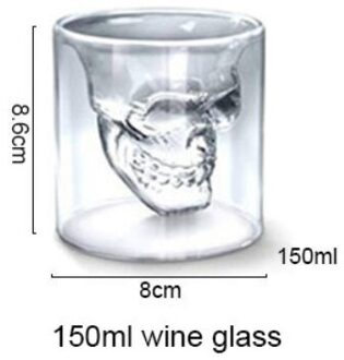 2 Maten Schedel Cup Borrelglas Transparante Cup Crystal Skull Head Glas Cup Voor Whiskey Wijn Vodka Bar Club Beer wijn Glas groen
