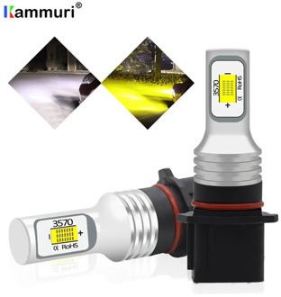 (2) No Error Canbus P13W SH23W PSX26W LED Bulbs for Car Led DRL Fog Driving Lights Lamp Light 6000k White / 3000k Golden Yellow