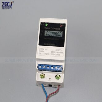2 P din enery meter lcd-scherm eenfase 0-999999.9kWh Din energy meter 220 V, 50Hz 5(30)A