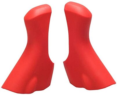 2 Paar Bikeco Racefiets Siliconen Bescherming Rem Cover, 4700/5800/6800 Anti-Slip Remhendel Cover-Pair rood