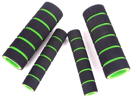 2 Paar Motorcycle Fietsstuur Grip + Rem Koppelingshendel Zachte Spons Cover Set groen