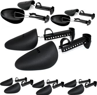 2 Paar Schoen Brancard Schoenen Boom Shaper Rack Professionele Verstelbare Houten Pompen Boot Expander Bomen Houder Shaper Schoenen Vrouw zwart woman 1 stk