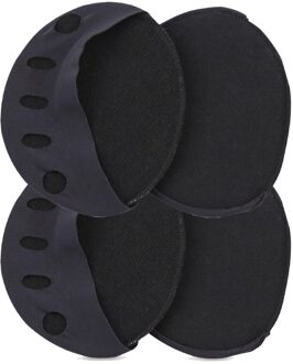 2 Paar Teen Separator Voorvoet Pads Voor Vrouwen Hoge Hakken Schoenen Inserts Voet Kussen Eelt Likdoorns Pijn Teen Sokken schoen Pads 2zwart
