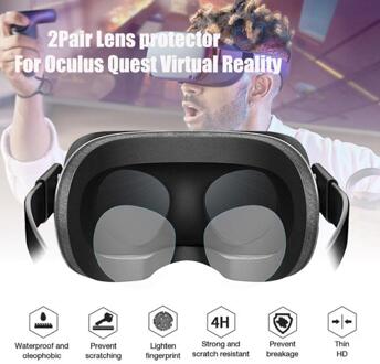 2 Paar Tpu Soft Hd Film Anti-Kras Dust-Proof Lens Protector Hd Transparante Film Voor Oculus Quest / Oculus Rift S / Oculus Gaan