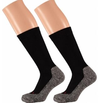 2 Paar zwarte wandelsokken voor heren 45/47 - heren wandelsokken/hiking sokken