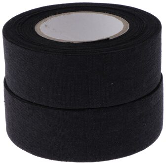 2 Pack Atletische Sport Tape Perfect Voor Vleermuizen/Lacrosse/Hockey Sticks-Sterke Tear - 1 "X 11 Yards zwart