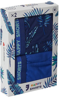 2-pack boxershorts heren hawaii print Blauw - M