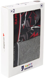 2-pack boxershorts heren met graffiti print Veelkleurig - XL