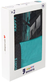 2-pack boxershorts heren met graphic print Veelkleurig - L