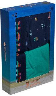 2-pack boxershorts heren sea print d830 - maat XL Veelkleurig