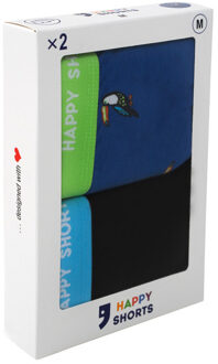 2-pack boxershorts met print heren neon tucan Veelkleurig - L