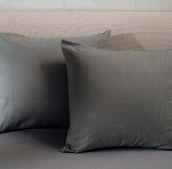 2-PACK Kussensloop Flanel - Fresh And Co - 60x70 Cm - Katoen - Dekbed-Discounter.nl Antraciet - 60 x 70