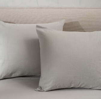 2-PACK Kussensloop Flanel - Fresh And Co - 60x70 Cm - Katoen - Dekbed-Discounter.nl Lichtgrijs - 60 x 70