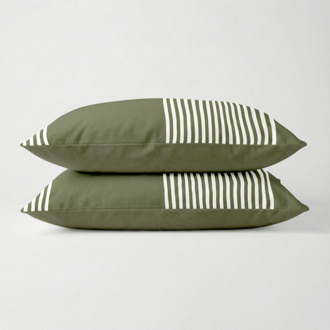 2-PACK: Kussenslopen - Big Vertical Lines - Dekbed-Discounter.nl