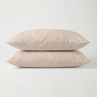 2-PACK: Kussenslopen - Sketched Flowers - Dekbed-Discounter.nl