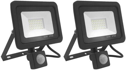 2 Pack Led Spotlight 30W 36Leds Verstelbare Schijnwerper 220V Met Pir Motion Sensor Outdoor Wandlamp Deuropening garage Straatverlichting