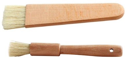 2 Pack Pastry Borstels Met Natuurlijke Hout En Haren Bakken Borstels Koken Borstels Voedsel Borstels Ronde En Platte