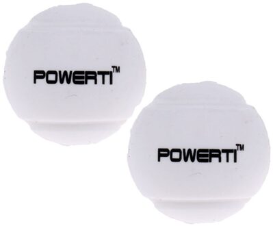 2 Pack Premium Siliconen Bal Dempers Tennisracket Accessoires-Diverse Kleuren wit